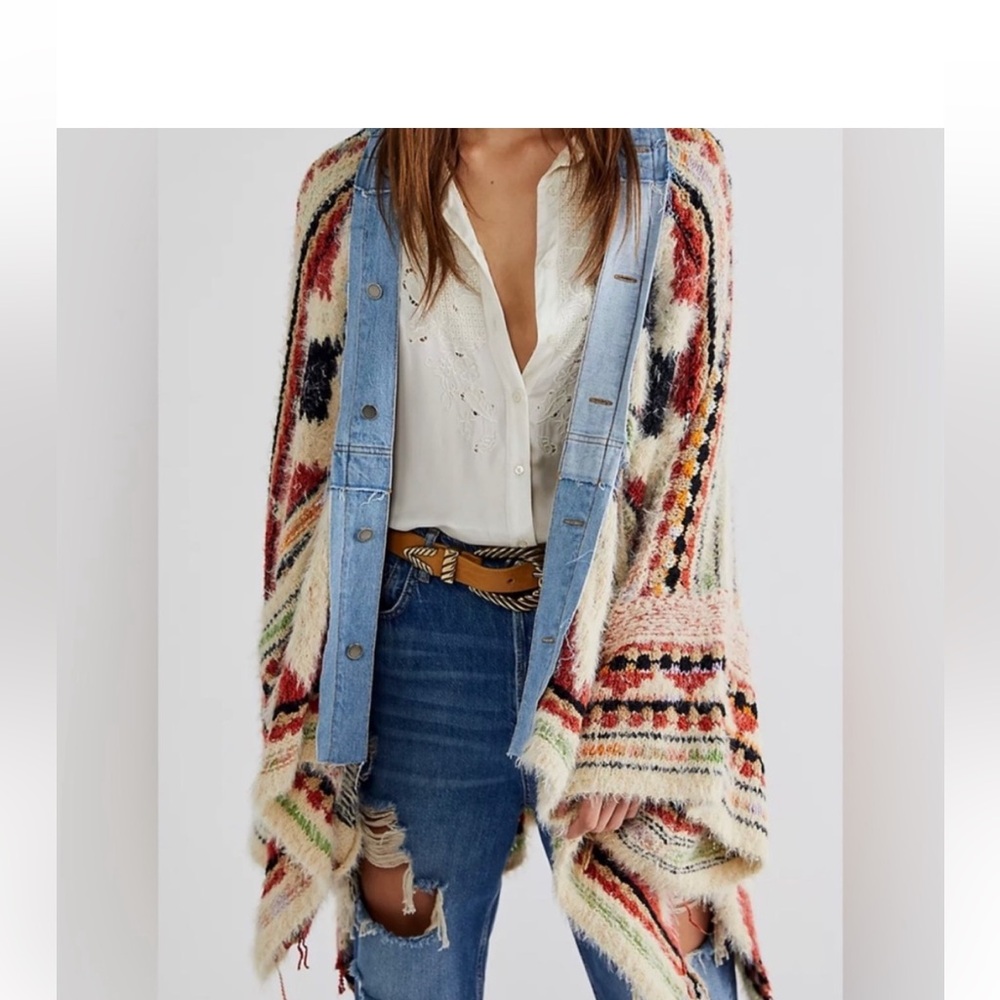 Free People running wild poncho